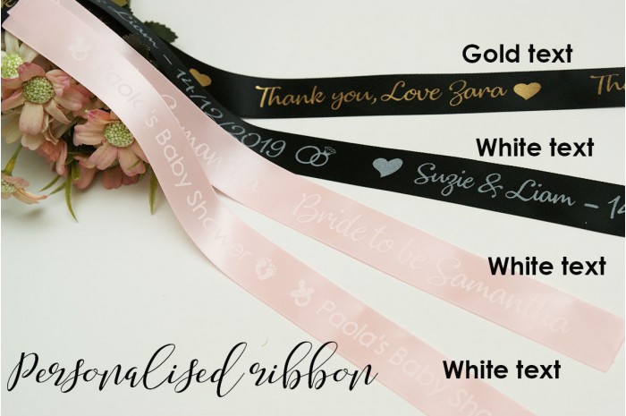 personalised satin ribbon